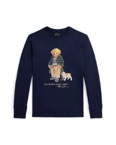 Boys' Polo Bear Cotton Long Sleeve Tee - Big Kid