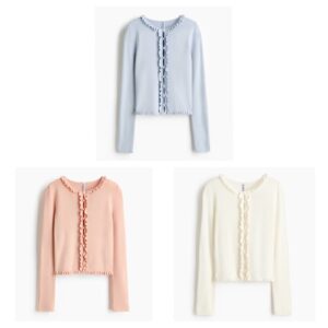 Ruffle-trimmed Cardigan