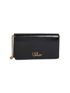 Iconic Logo Patent Leather Shoulder Bag