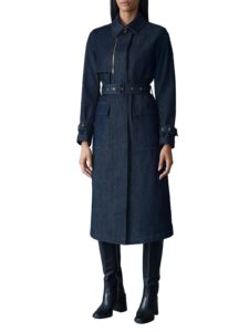 India Cotton Denim Trench Coat