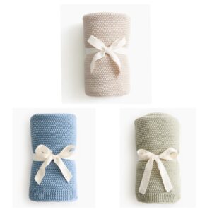 Moss-stitched Cotton Baby Blanket