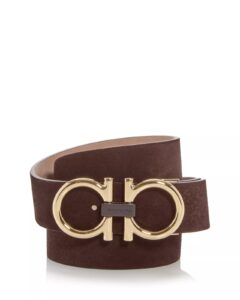 Men's Double Gancini Suede Belt