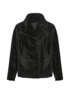 Merino Shearling Lamb Jacket with Whipstitch Trim