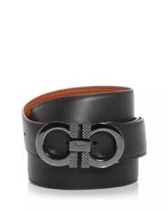 Men's Double Gancini Reversible Leather Belt