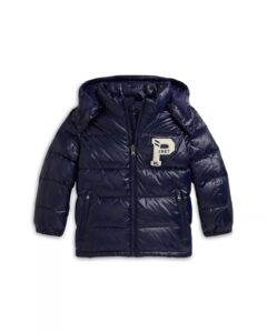 Boys' Glossed Hooded Down Jacket - Little Kid
