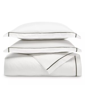 Signature Embroidered Duvet Cover Set, Full Queen