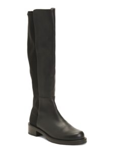 Leather Half N Half Bold Boots