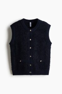 Bouclé-knit Vest