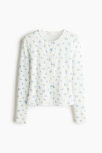 Pointelle Jersey Cardigan