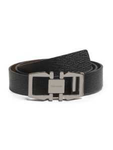 Cut-to-size Reversible Leather Gancini Belt