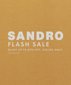 Up to 80% off Sandro!p