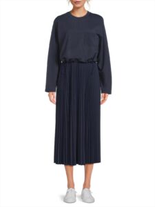 Scatola Pleated Midi-dress