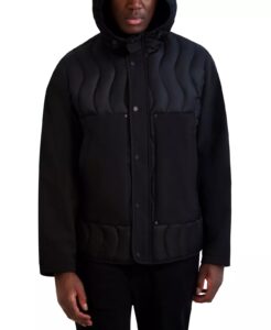 Men's Mixed Media Mid-weight Puffer Jacket