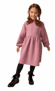 Kids' Bow Sweatshirt Dress