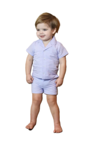 Kids' Cotton Seersucker Camp Shirt & Pull-on Shorts Set 9m-4y
