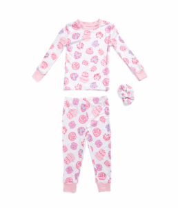 Toddler Girls 3pc Bakery Sweets Pajama Set with Matching Hair Bow