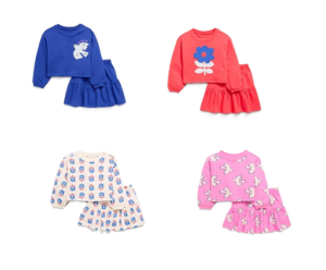 Long-sleeve Graphic Sweatshirt and Skirt Set for Toddler Girls 12m-6y