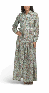 Long Sleeve Lotus Maxi Dress