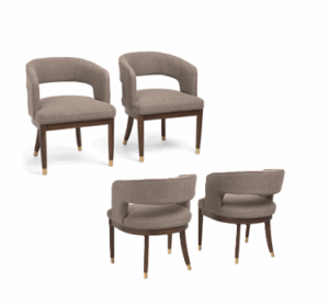 2pk 22x30 Sally Chenille Upholstered Dining Chairs