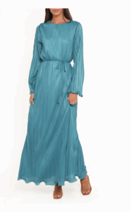Armena Pleated Long Sleeve Dress