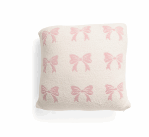 20x20 Bows Cotton Blend Knit Pillow