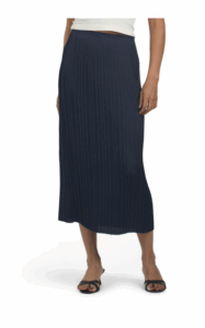 Pleated Straight Pull on Skirt