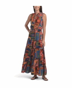 Maxi Printed Shirt Dress