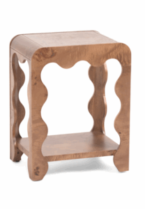 17x13x22 Wavy Burl Accent Table