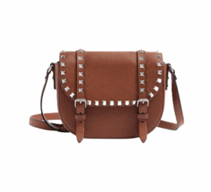 Men's Rockstud Small Leather Messenger Bag