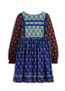 Kids' Floral Print Cotton Jersey Dress