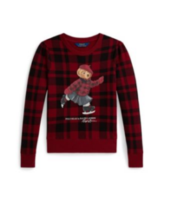 Girls' 7-16 Plaid Long-sleeve Sweatshirt
