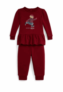 Skater Peplum Graphic Sweatshirt & Joggers Set