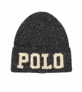 Knit Tweed Polo Beanie