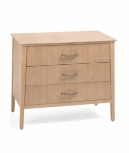 32x19.5x27.5 Balboa Solid Oak Three Drawer Nightstand