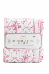 Bows Reversible Plush Blanket