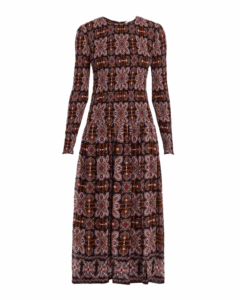 Blossom Mosaic Drop-waist Midi Dress