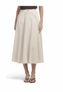 Pique A-line Maxi Skirt