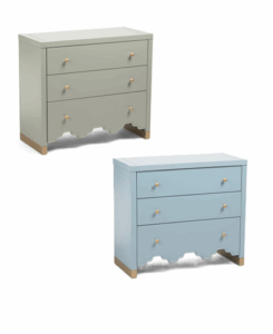31x28in 3 Drawer Storage Table