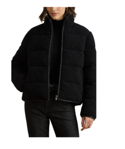 Faux Shearling Puffer Jacket