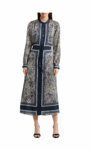 Coco Mixed Zebra Print Midi Shirtdress