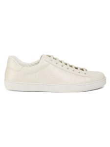 Logo Embossed Leather Low-top Sneakers