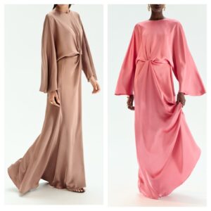 Twist-detail Satin Dress