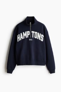 Half-zip Sweatshirt with Motif