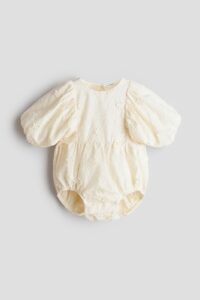 Eyelet Embroidered Romper Suit