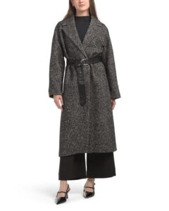 Knit Herringbone Coat