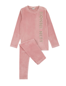 Velour Puffy Letters Loungewear Set