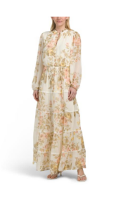 Tiered Sleeved Maxi Dress