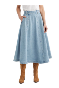 Denim Midi Skirt