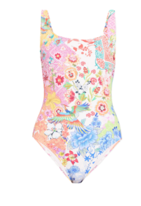 Pique Sleeveless One-piece Swimsuit