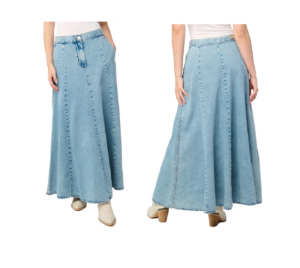 A-line Denim Skirt